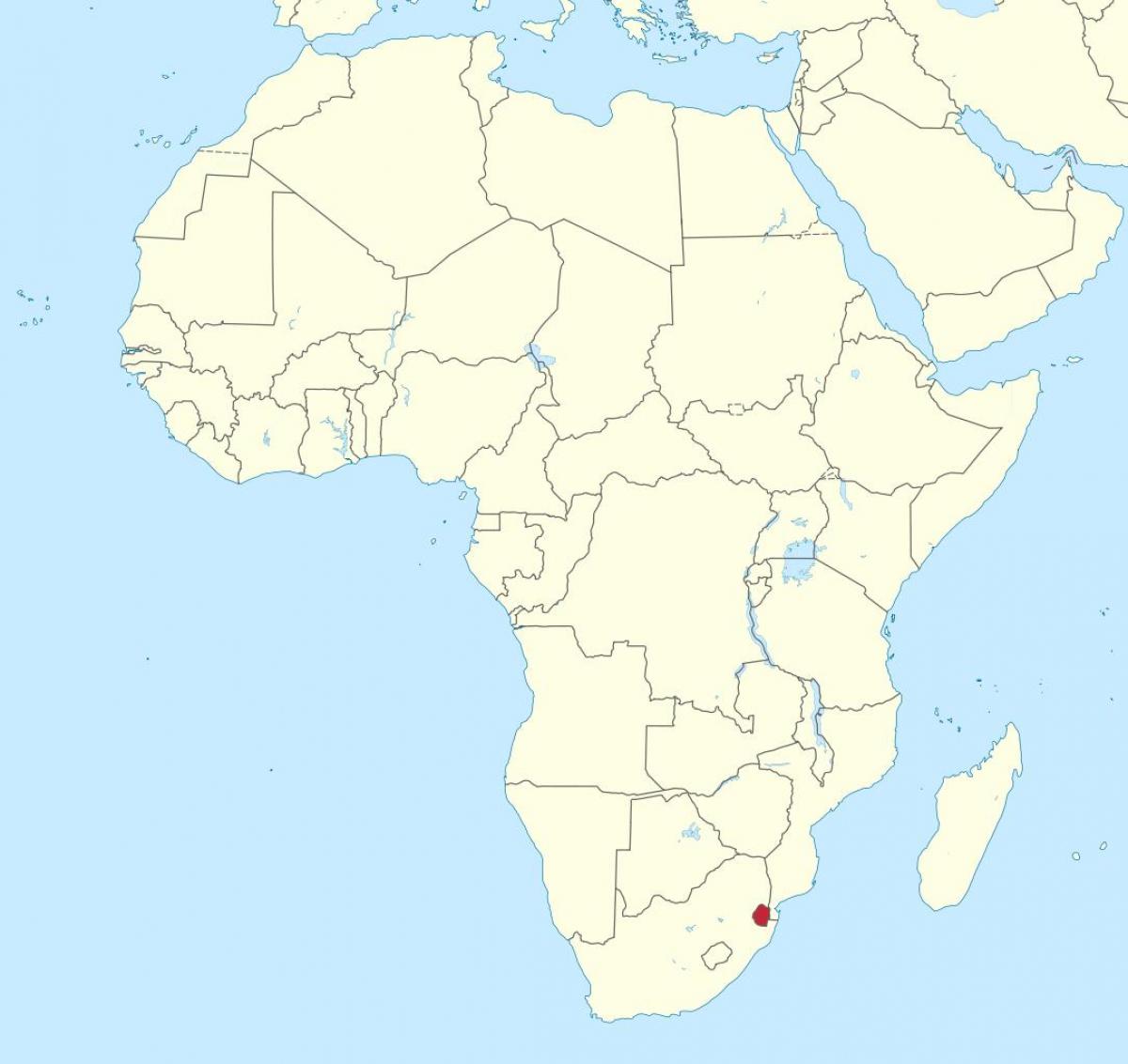نقشه سوازیلند آفریقا